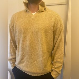 Cashmere sweater, Loro Piana Italiana brand, XL Drk Tan color